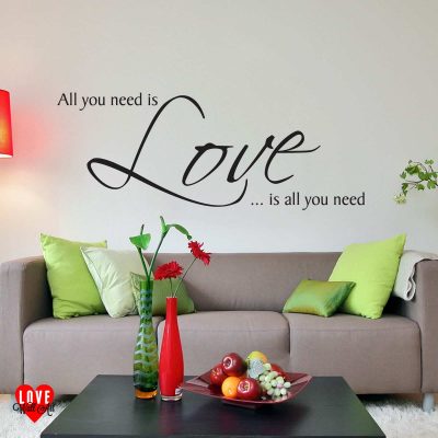 All you need is Love lyrics by The Beatles wall art sticker