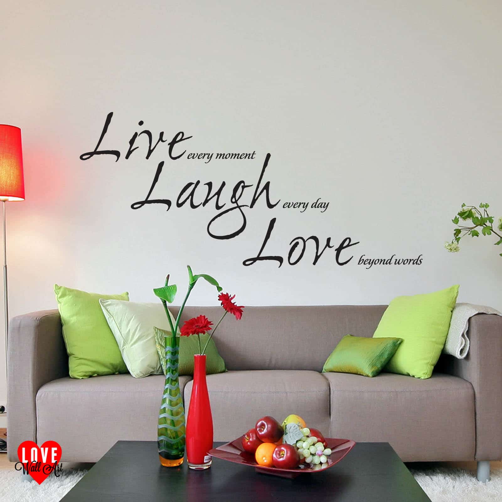 Live Laugh Love Wall Art Quote Wall Sticker 